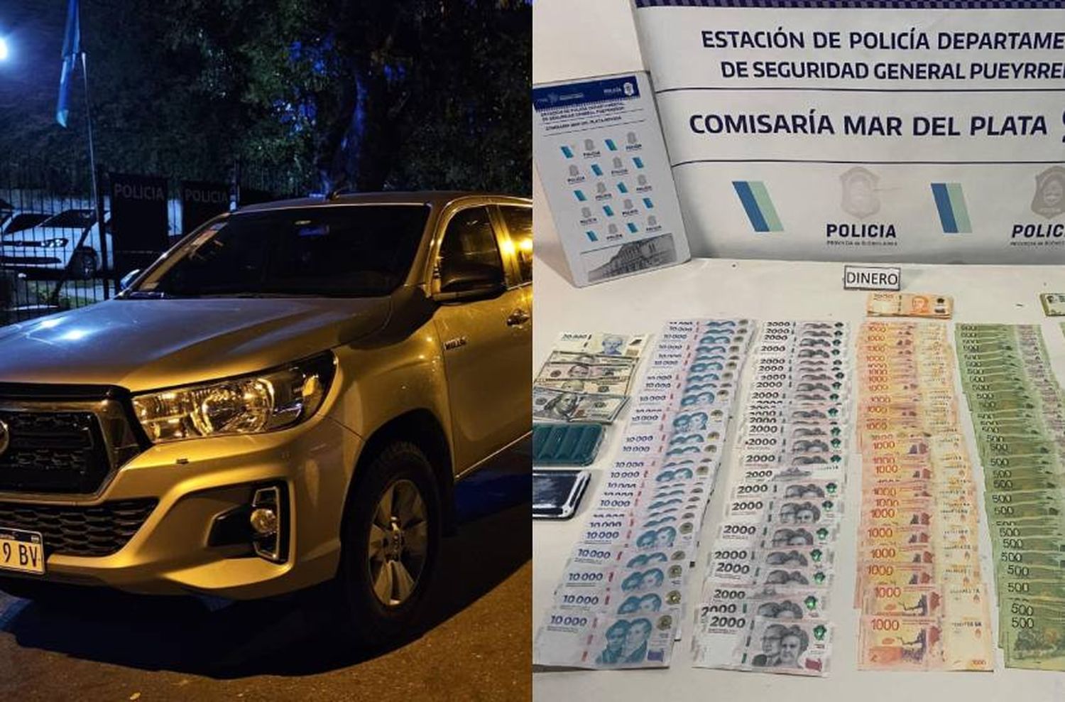 Detuvieron a un joven por circular en una camioneta con patentes falsas: llevaba más de $400.000 en efectivo