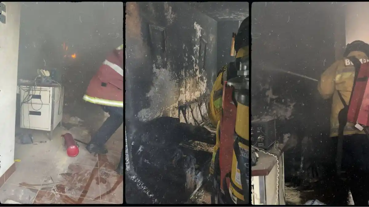 ¡SE SALVARON DE MILAGRO! Logran rescatar con vida a 4 personas de un incendio en San Cristóbal (Fotos)