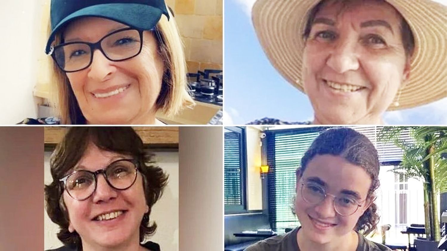 Ofelia Feler de Roitman, Gabriela Leimberg, quien volvió a Israel con su hija Mia, de doble nacionalidad y Clara Marmán (Infobae)