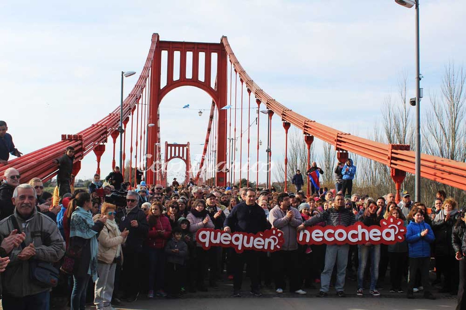 Se recreó la fundación del Puente Colgante