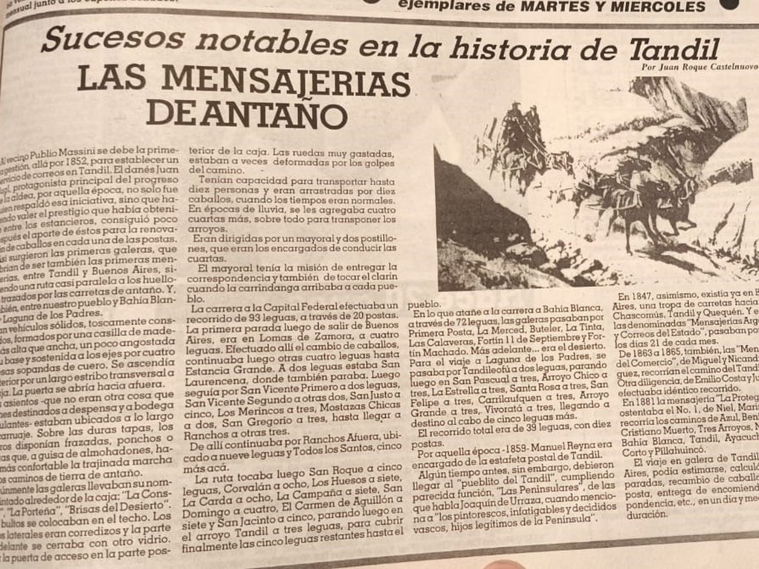 Las mensajerías de antaño