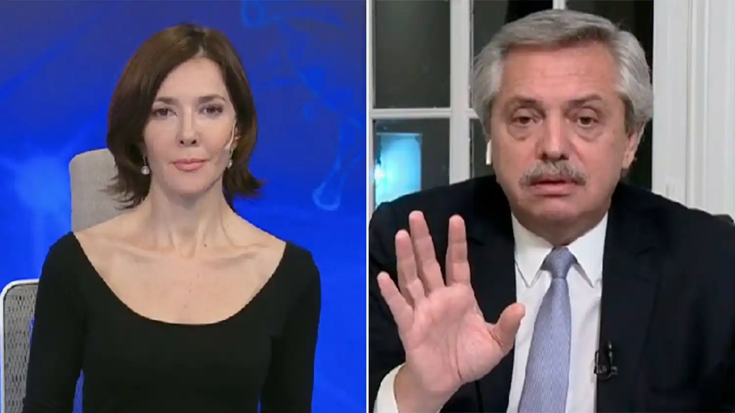 El tenso cruce entre Alberto Fernández y Cristina Pérez durante una entrevista
