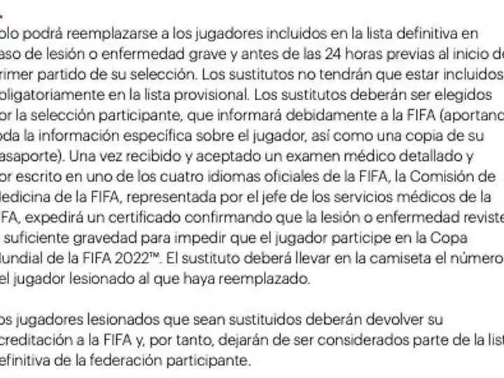 reglamento lista mundial - 1