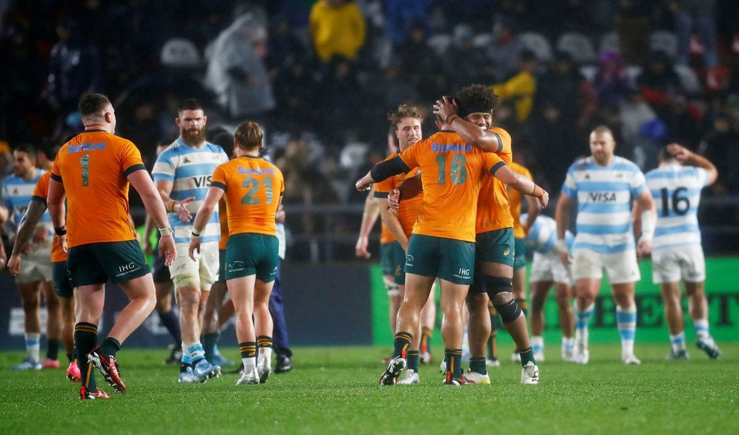 El festejo de los Wallabies