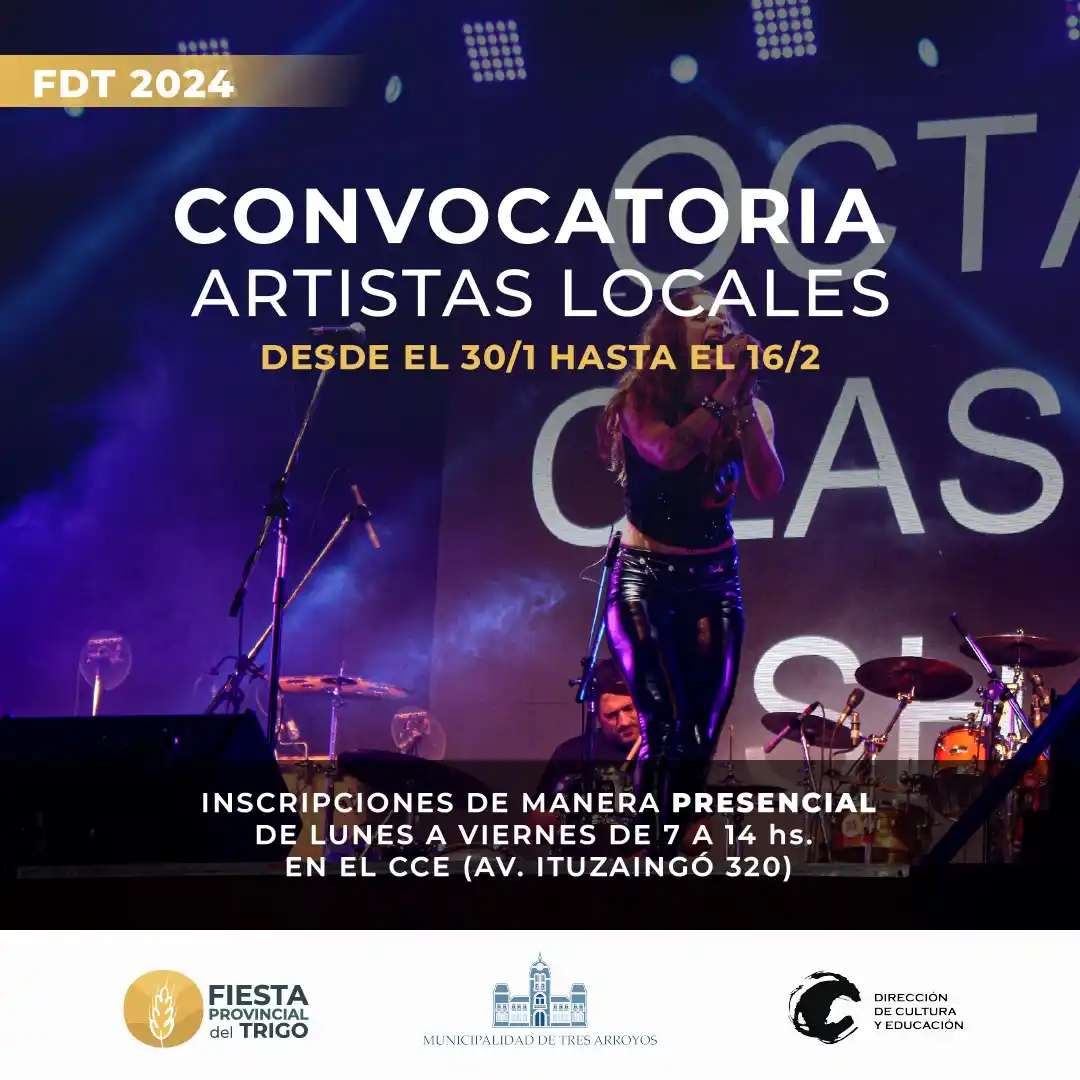 55º Fiesta Provincial del Trigo: Convocatoria para solistas y bandas