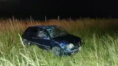 Una familia debió ser hospitalizada tras un vuelco en cercanías de El Solcito