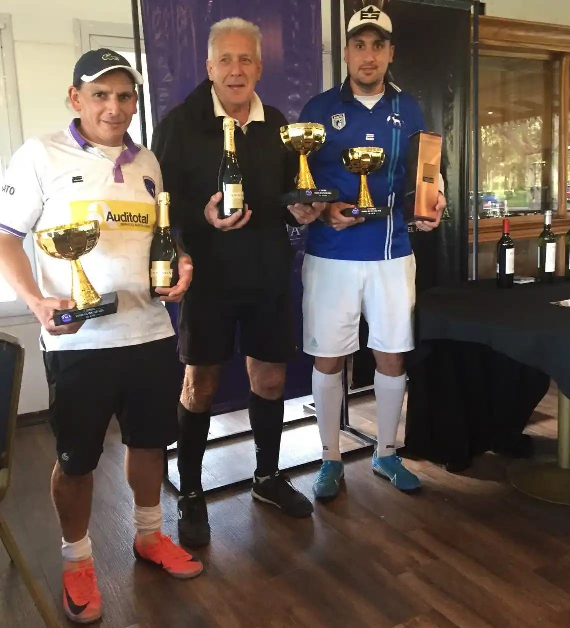 Gómez, Gamalero y Gognat; campeones de Senior, Veteranos y General respectivamente.