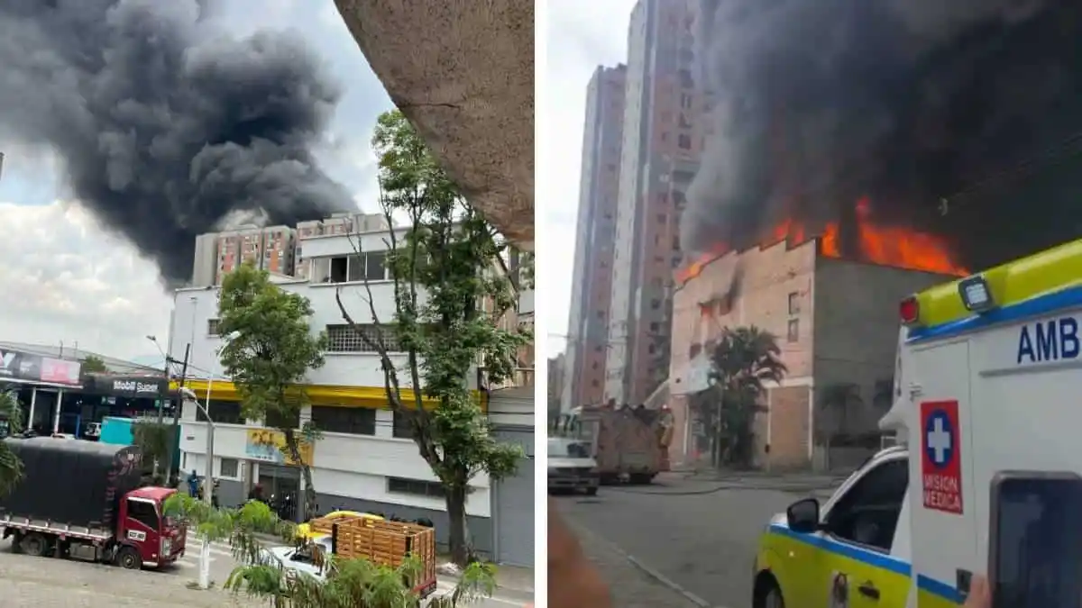 Tremendo incendio en Medellín deja varios heridos (+Video)