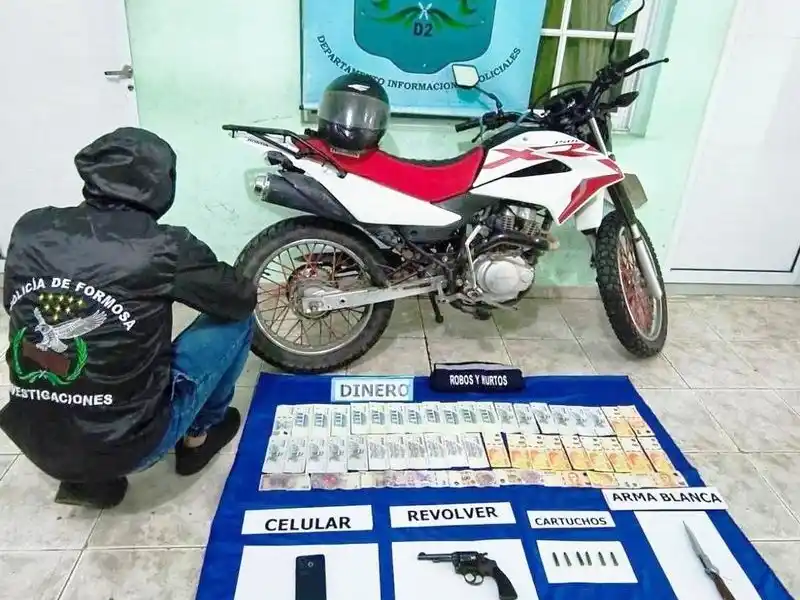 Cayó el autor de un violento robo a mano 
armada en un supermercado del barrio La Pilar