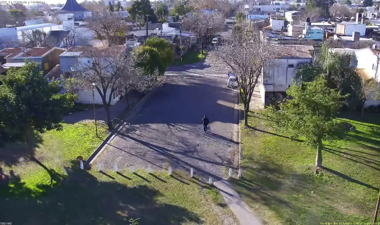 Domo instalado en ciclovia barrio fatima calle cordoba 360 muni rafaela cemu centro de monitoreo urbano - 1