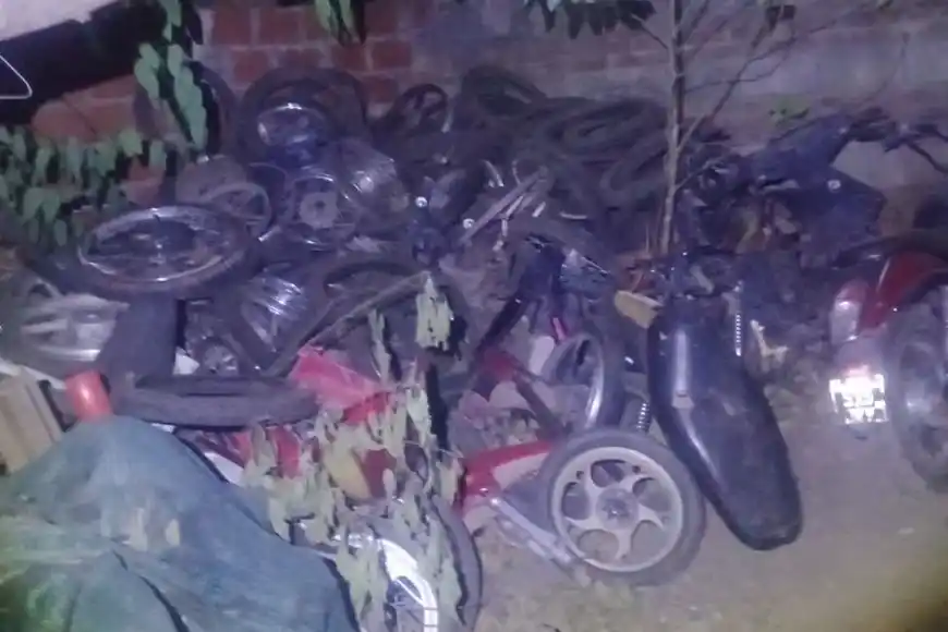 Las piezas y vehículos hallados se encontraban en diversas condiciones.