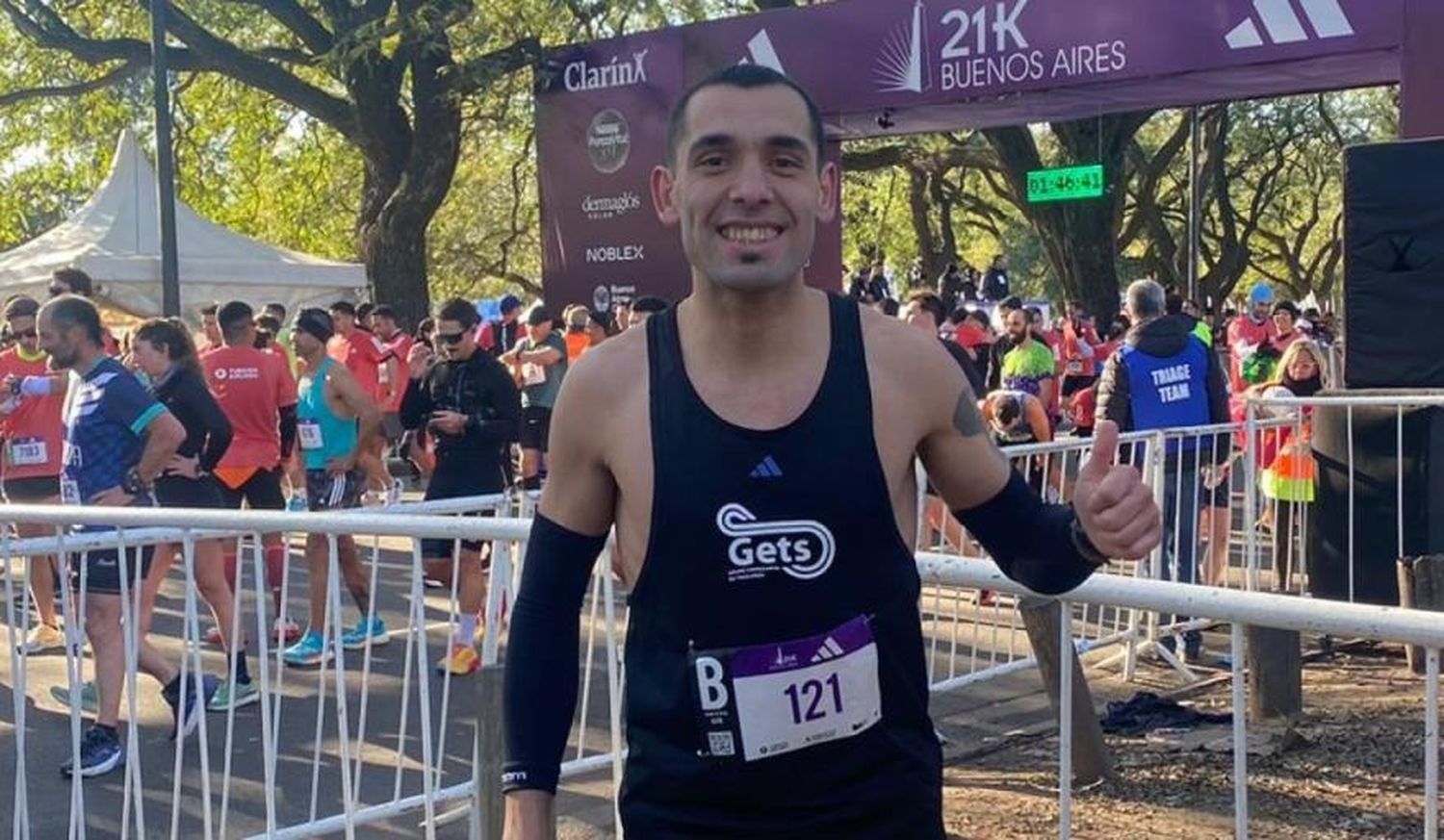 Federico Santibáñez tras su gran performance en la Media Maratón de Buenos Aires