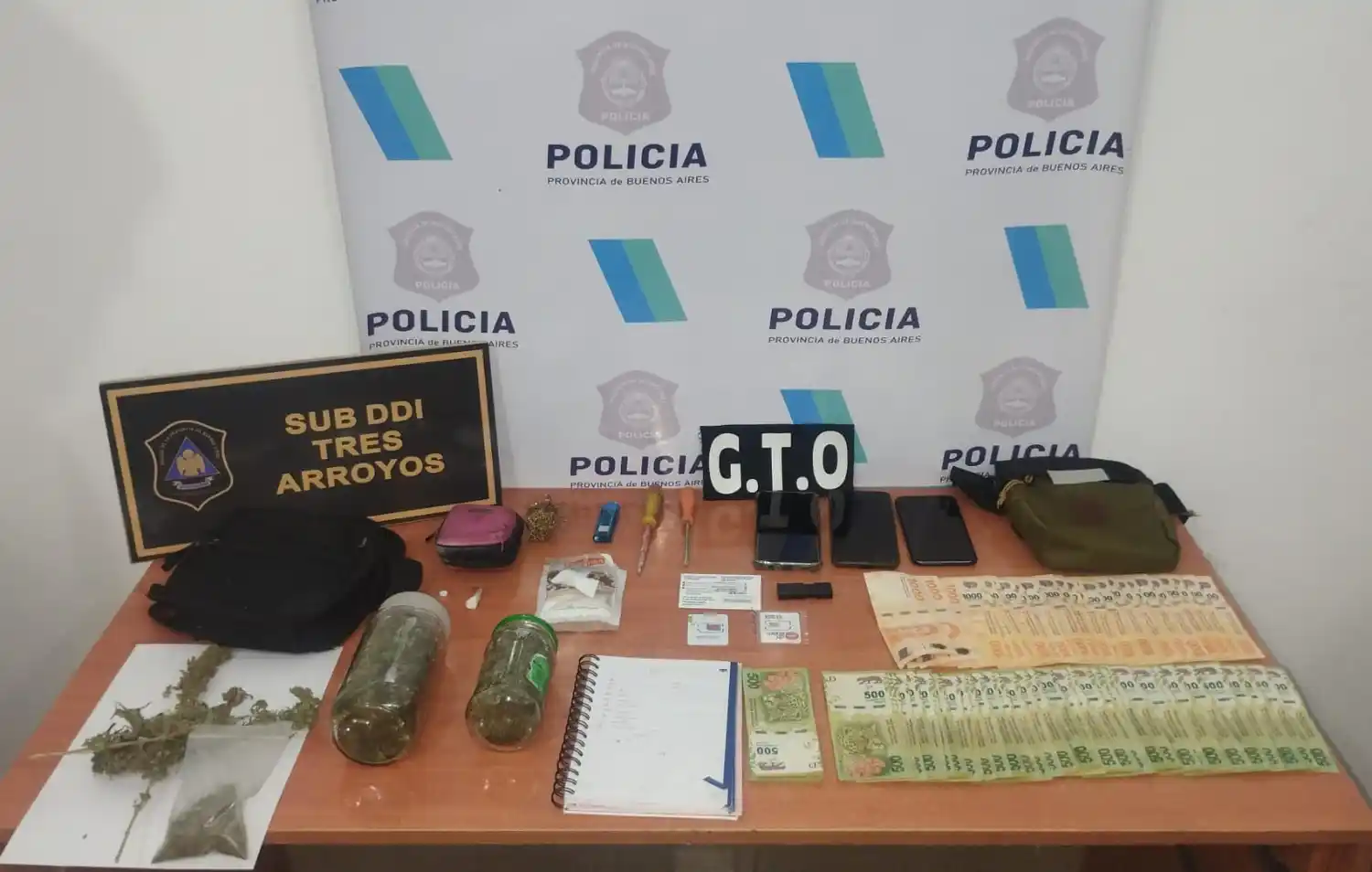 Allanamiento positivo en Tres Arroyos por una causa de drogas