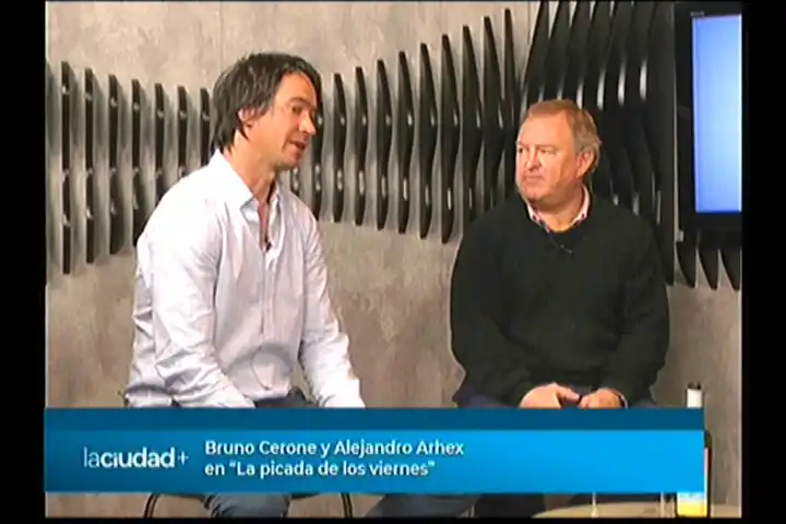 Bruno Cerone y Alejandro Arhex en la Picada de los Viernes