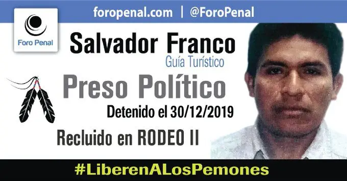 SUPLICABA LO ATENDIERAN: muere el líder pemón y preso político Salvador Franco