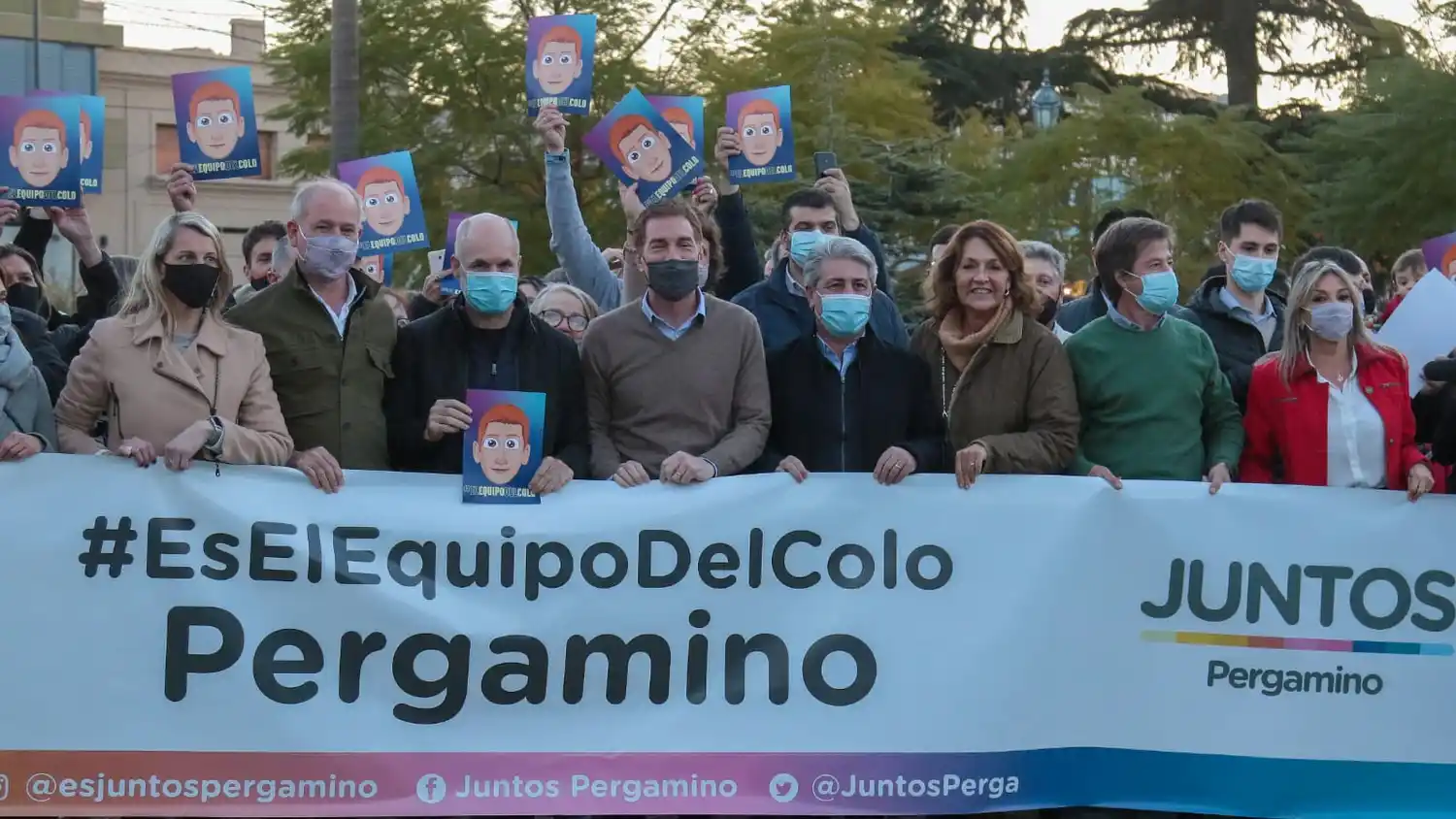 Santilli y Larreta recorrieron Pergamino y el Intendente Martínez repudió la "cuarentena VIP" de Alberto y Fabiola