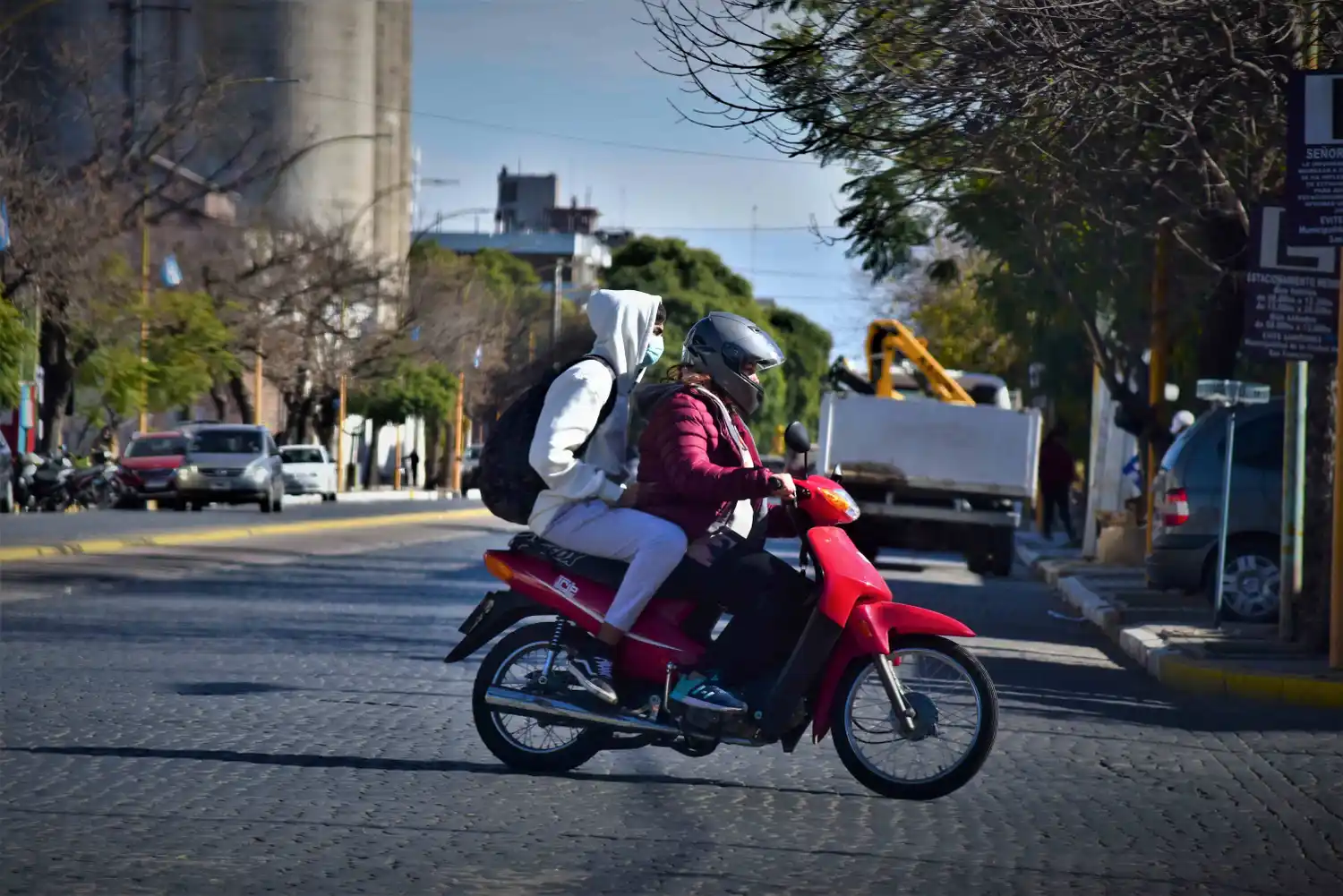 Mañana fría en la ciudad.