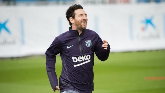 Lionel Messi se entrenó en Barcelona por primera vez tras la fractura
