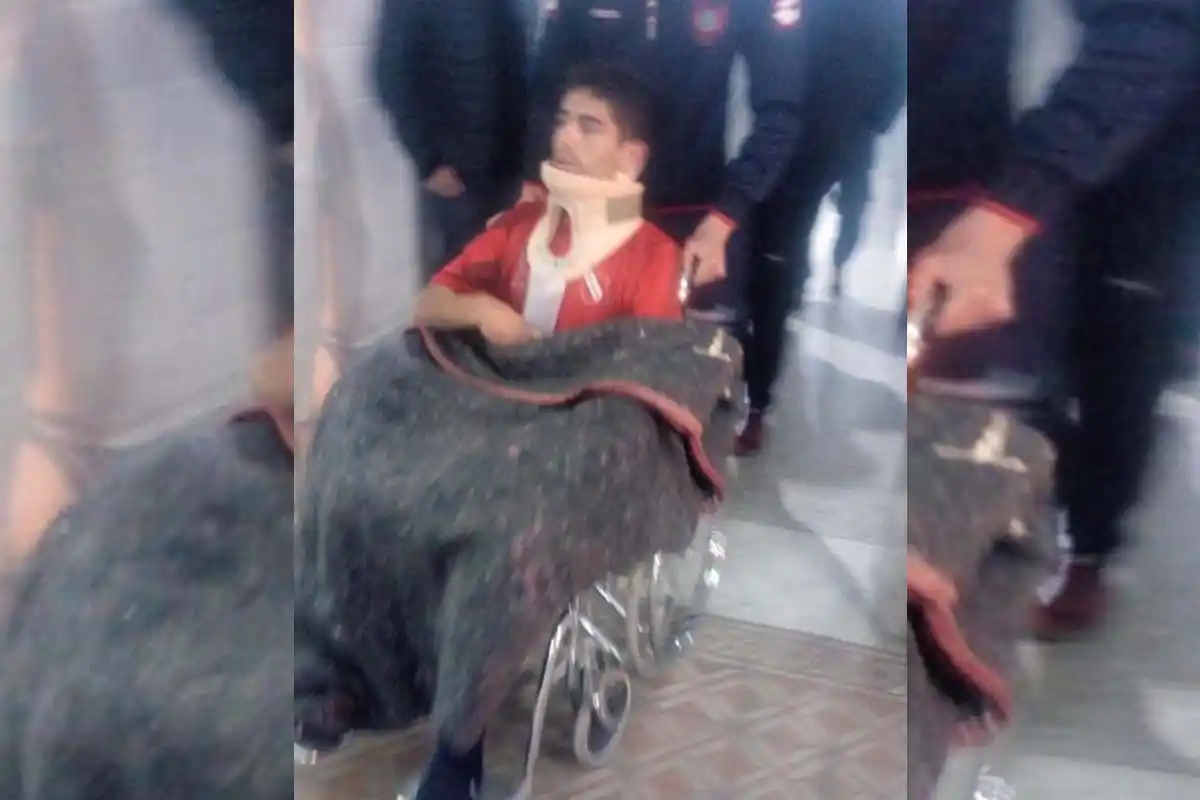 Gran susto en el Estadio Municipal: un futbolista sufrió un traumatismo de cráneo