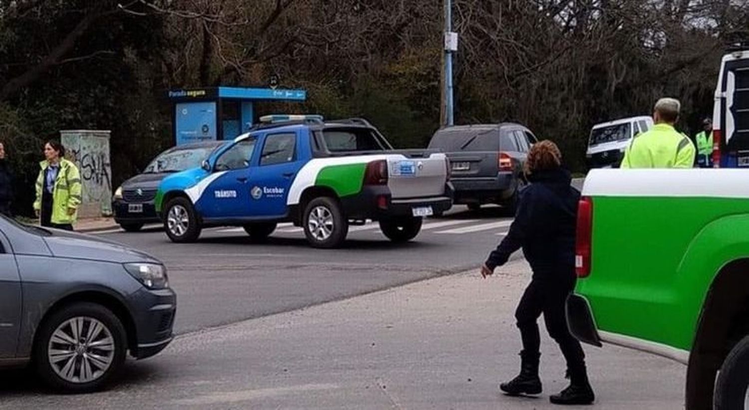 La víctima intentó cruzar la Ruta 25 en Belén de Escobar. FOTO: Escobar Diario.