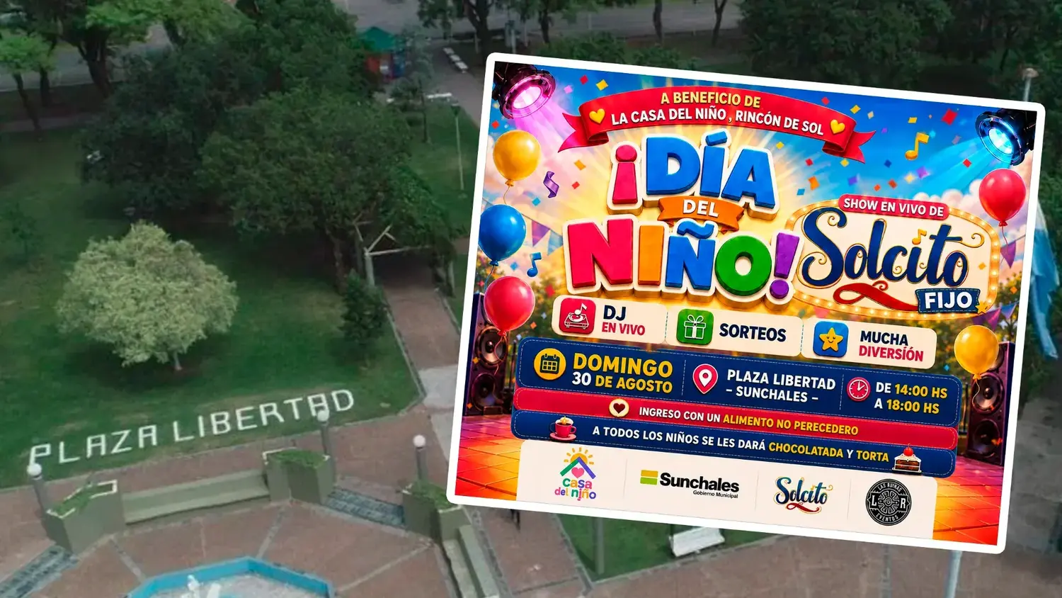 Sunchales celebrará el Día del Niño con una jornada solidaria a beneficio de “Rincón de Sol”