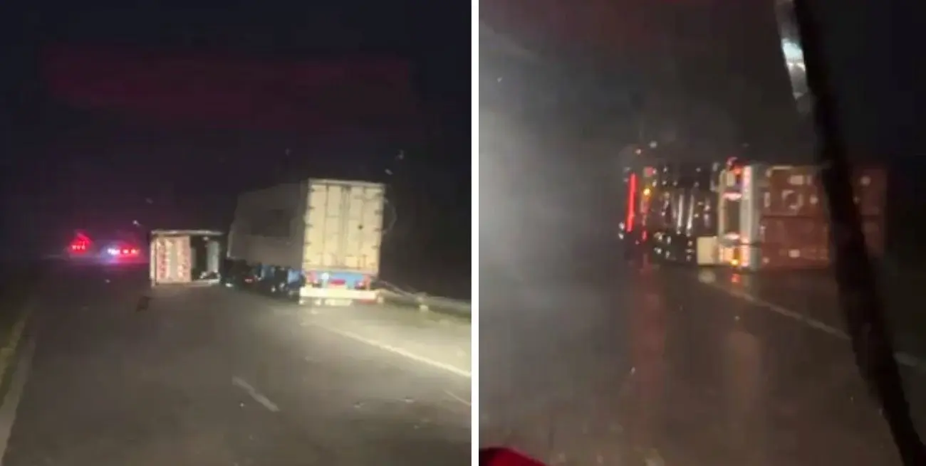 Vehículos volcados, árboles caídos y cortes de tendido eléctrico por la tormenta en rutas santafesinas
