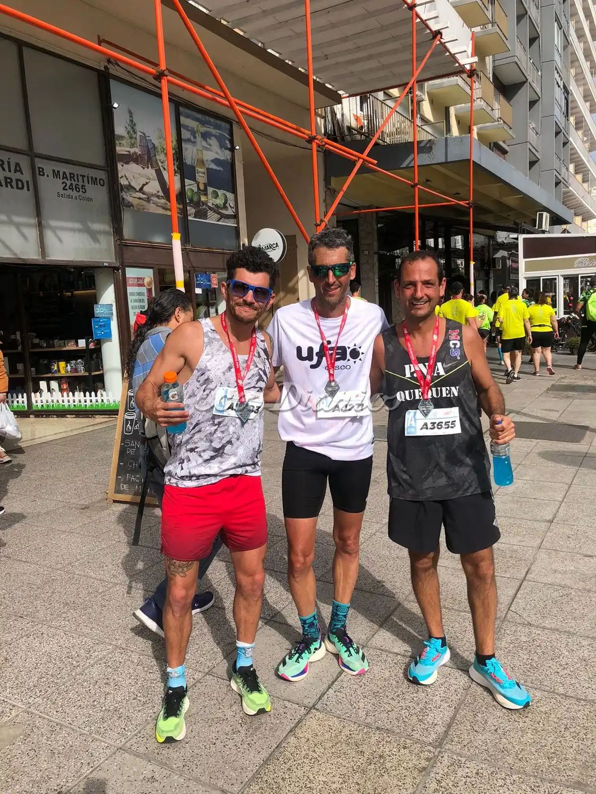 De izquierda a derecha Julian Giunti, Gabriel Perez y Diego Olivera