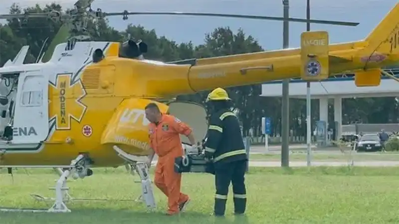 Grave accidente laboral en Bombal: un trabajador fue trasladado en helicóptero sanitario a Rosario