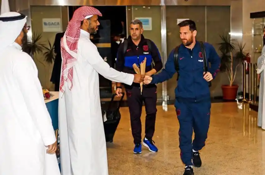 Con Messi a la cabeza, Barcelona ya está en Arabia Saudita