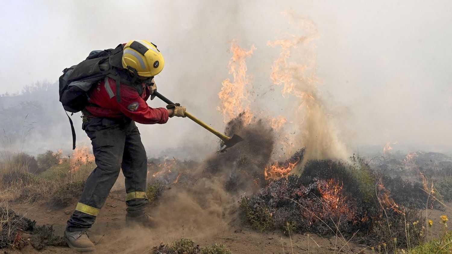 El incendio que afecta el Parque Nacional Los Alerces continúa activo y los brigadistas prevén una jornada complicada