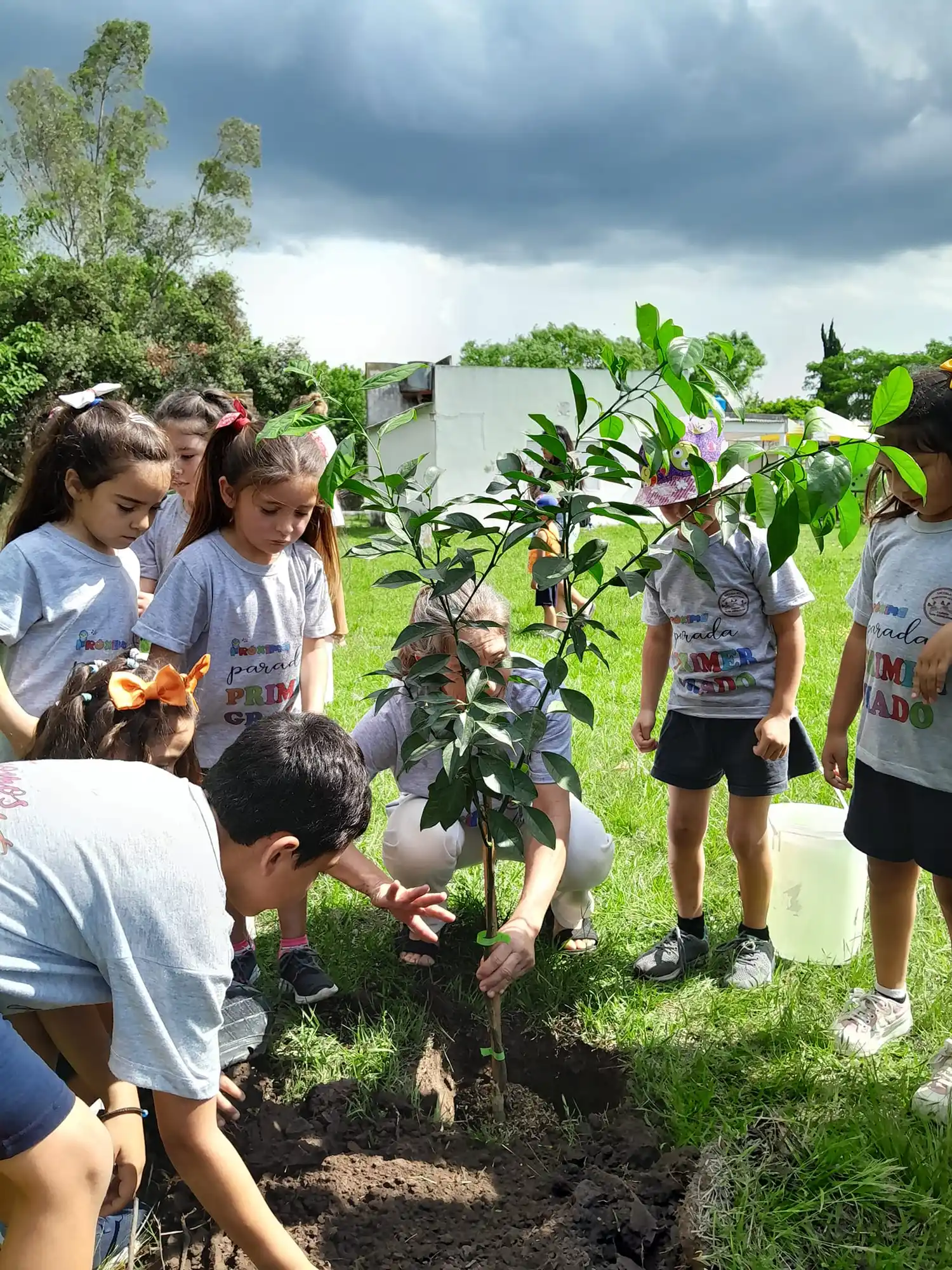Se plantaron trece árboles frutales en la Escuela “Rudecindo Alvarado”