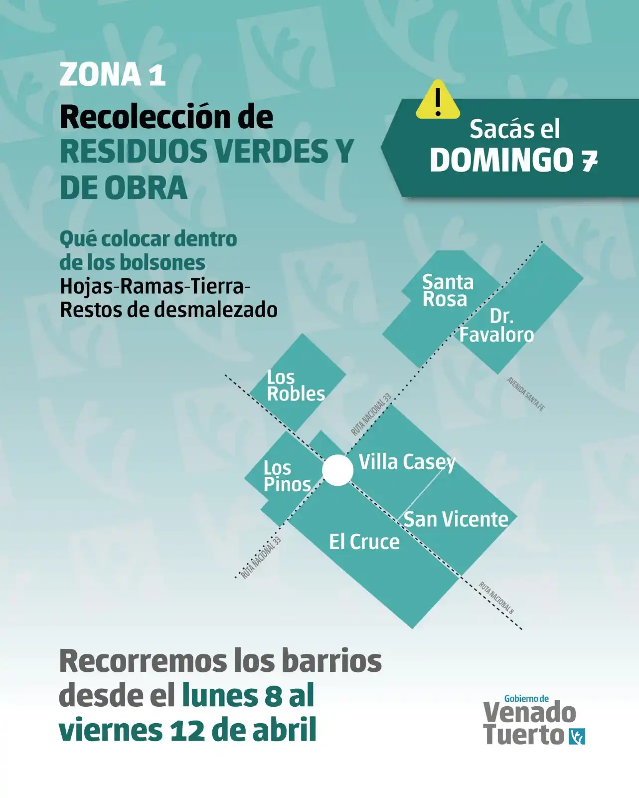 restos verdes y de obra del 8 al 12 d abril