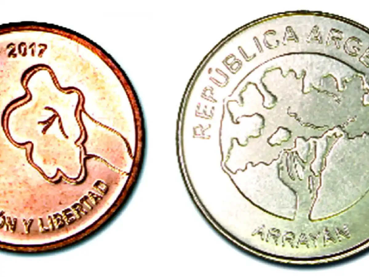 Ponen en circulación las nuevas monedas de 1 y 5 pesos, con imágenes de árboles