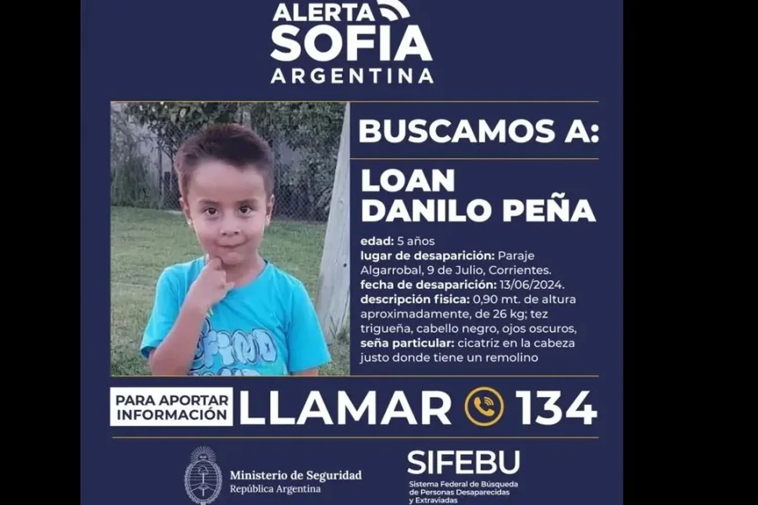 Llamá al 134 si viste a Loan