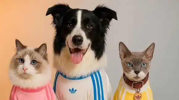 Adidas lanzó una colección exclusiva para mascotas inspirada en sus clásicos de los años 70