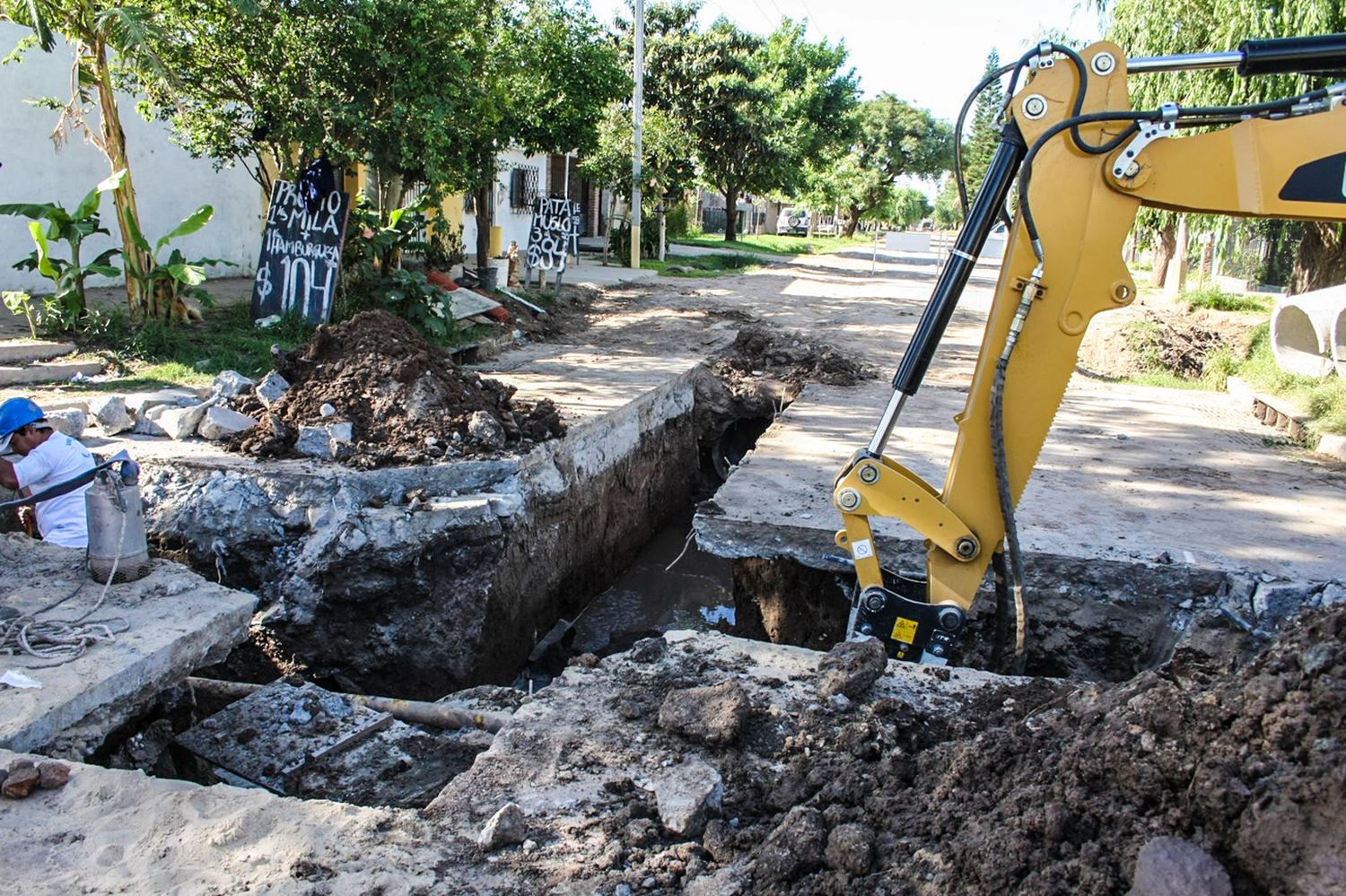 Corral inaugura un nuevo desagüe en Coronel Dorrego