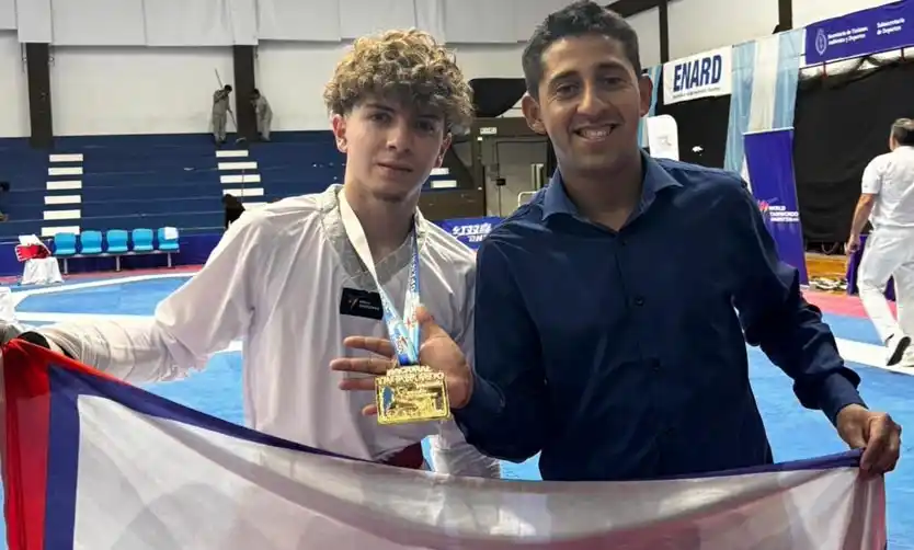 Alumno de la Escuela Municipal de Taekwondo se coronó campeón argentino