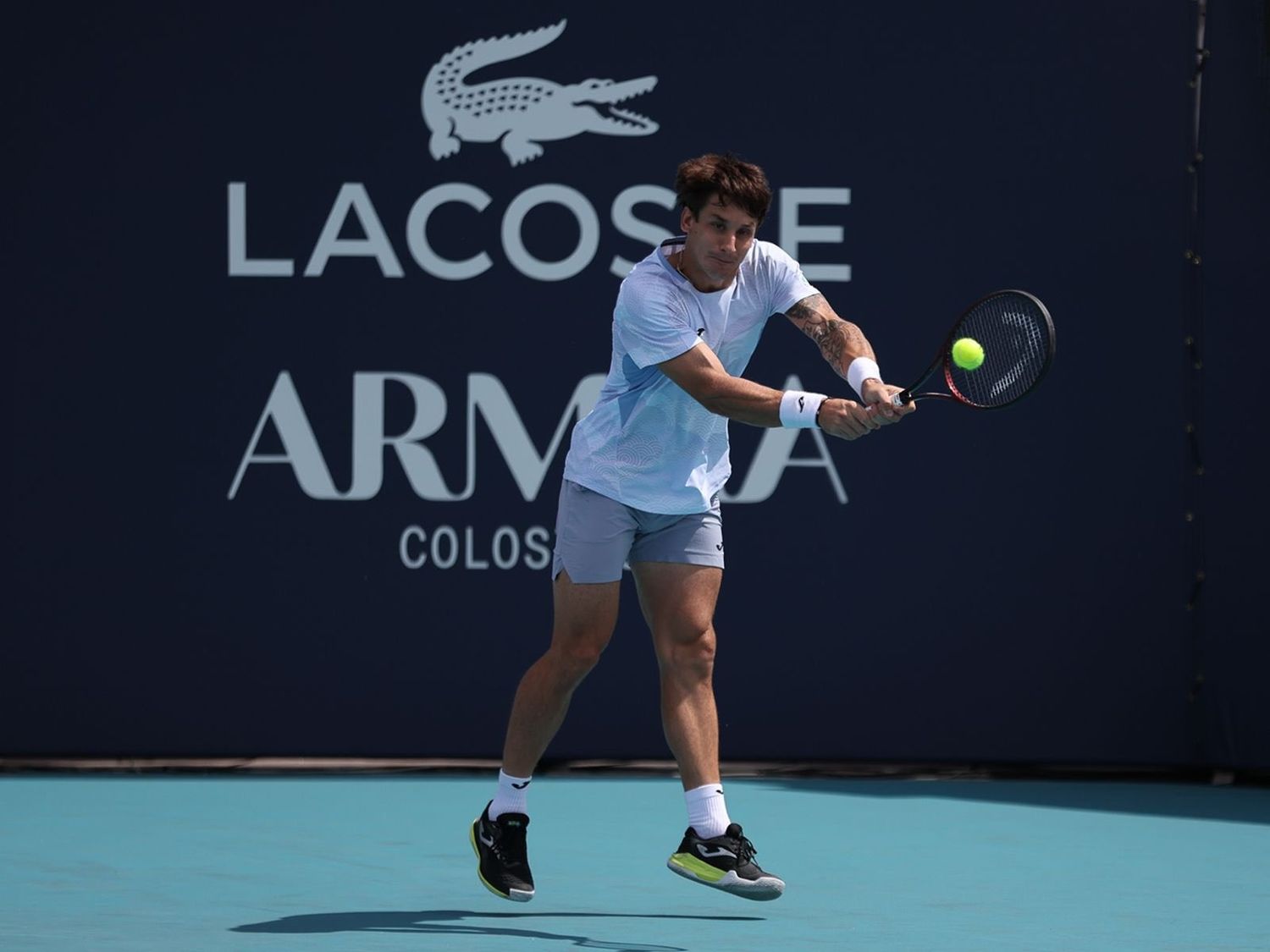 Ugo Carabelli, el único que pudo avanzar en el debut