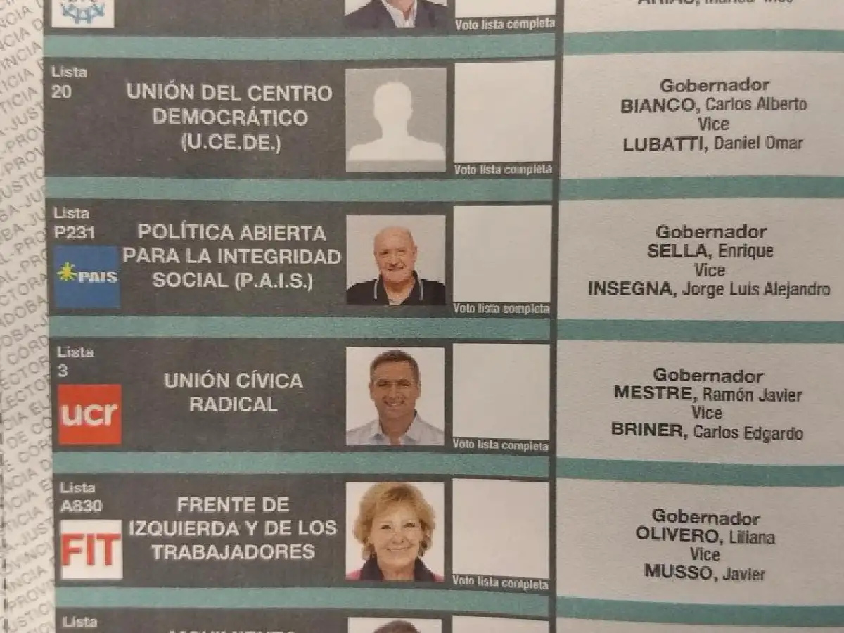 Córdoba: la boleta única llevará la foto de un candidato a gobernador fallecido