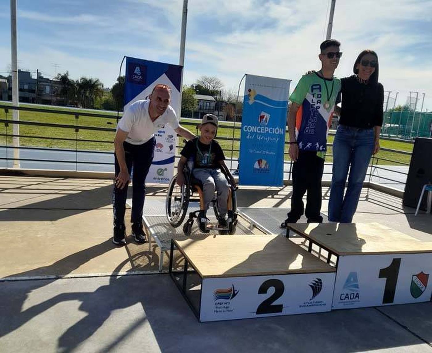 Alumnos de la escuela de  deporte adaptado en  Concepción del Uruguay