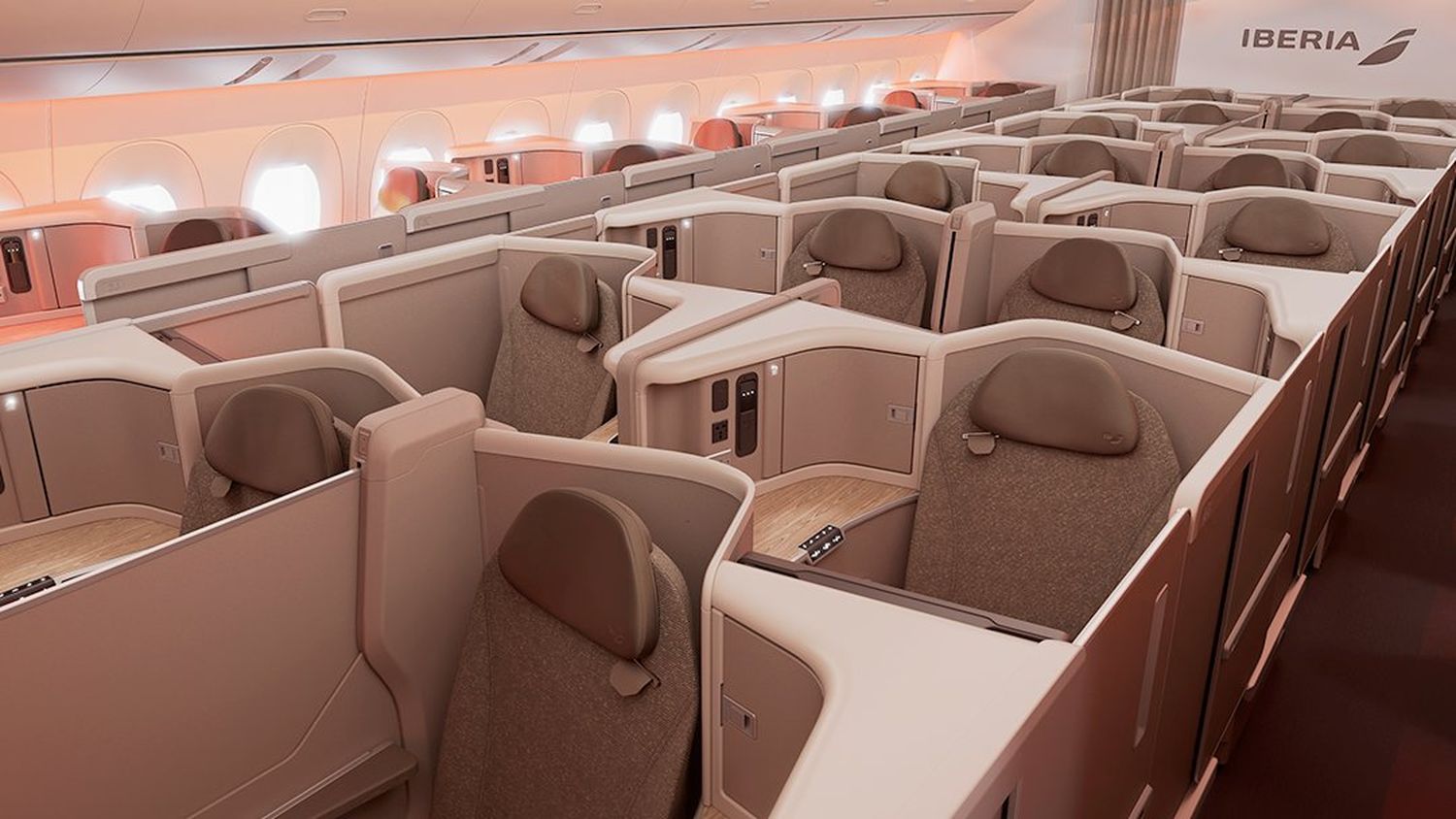 Iberia unveils the new cabin interior for its A350