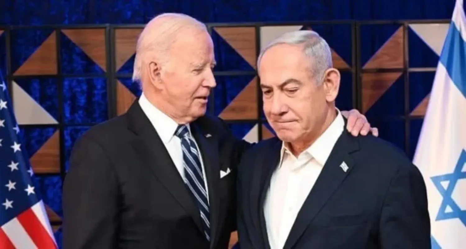 Benjamin Netanyahu, primer ministro israelí, junto a su principal aliado, Joe Biden, titular de la Casa Blanca.