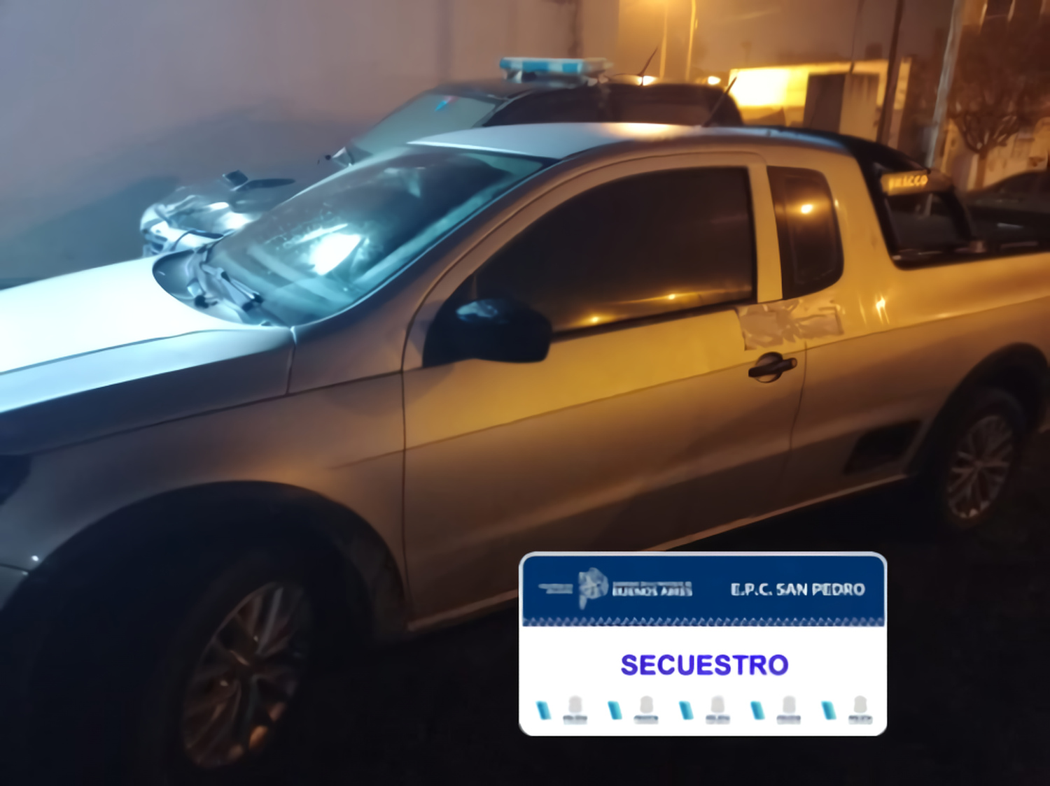 Uno de los vehículos secuestrados durante los operativos.