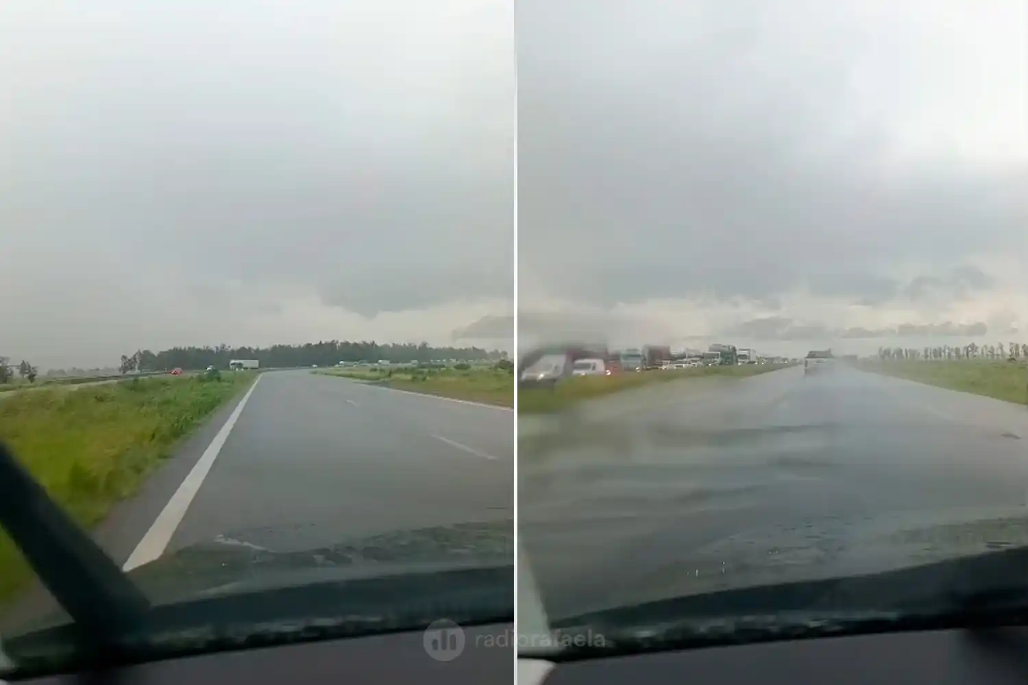 Rafaela bajo alerta amarilla por tormentas y con aviso a muy corto plazo por fuertes lluvias