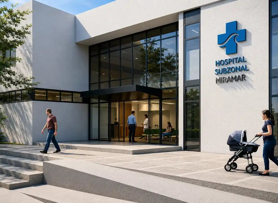 Así quedará el futuro y esperado Hospital Subzonal de Miramar. Imagen: Render Pcia.