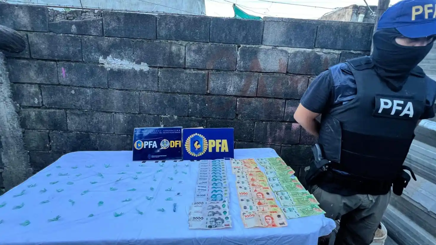 Los elementos secuestrados por la PFA