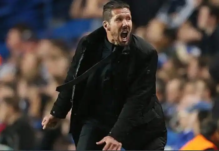 El Cholo Simeone se “sacó” en el festejo del Atlético