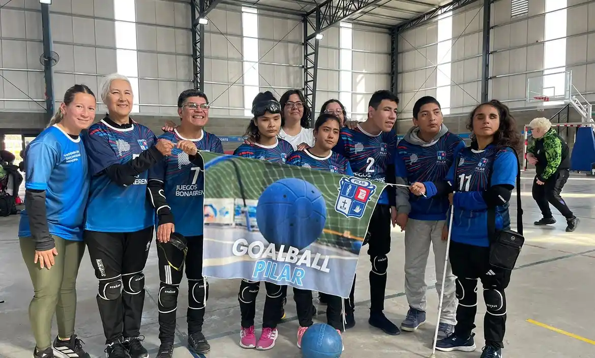 El equipo pilarense de goalball tuvo su pirmera vez oficial frente a su gente