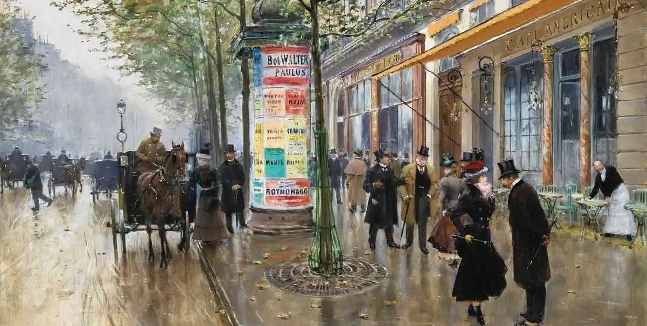 Fragmento de "Café Americano" de Béraud. Foto: Colección privada