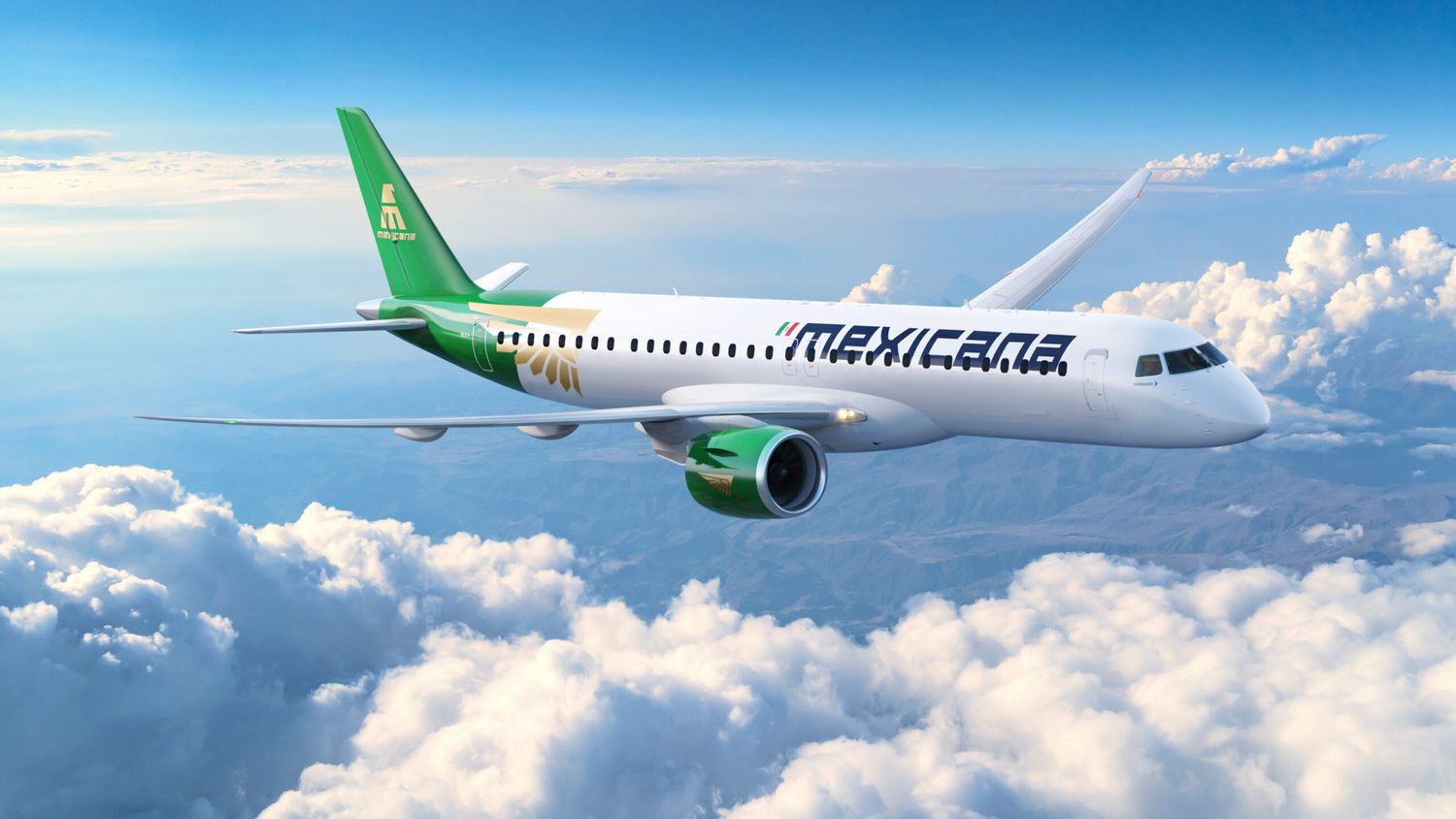 En la previa de su incorporación, Mexicana de Aviación presentó a sus empleados un Embraer E195-E2